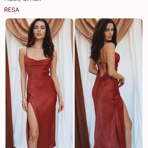 RESA Dresses & Skirts - RESA Marsala Red Midi Dress